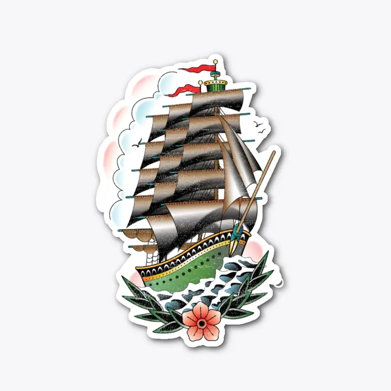 Ship Tattoo Sticker