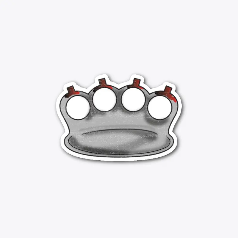 Brass Knuckles Sticker