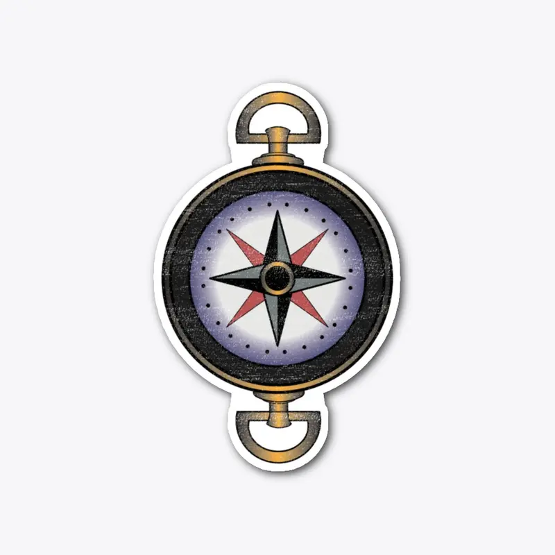 Compass Tattoo Sticker