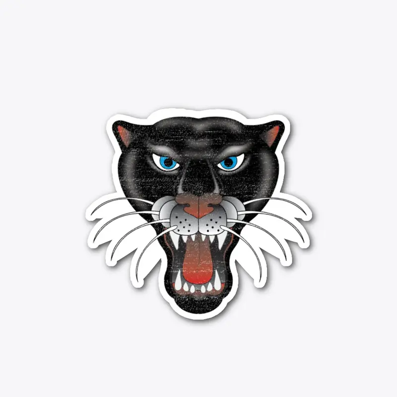 Panther Head Tattoo Sticker